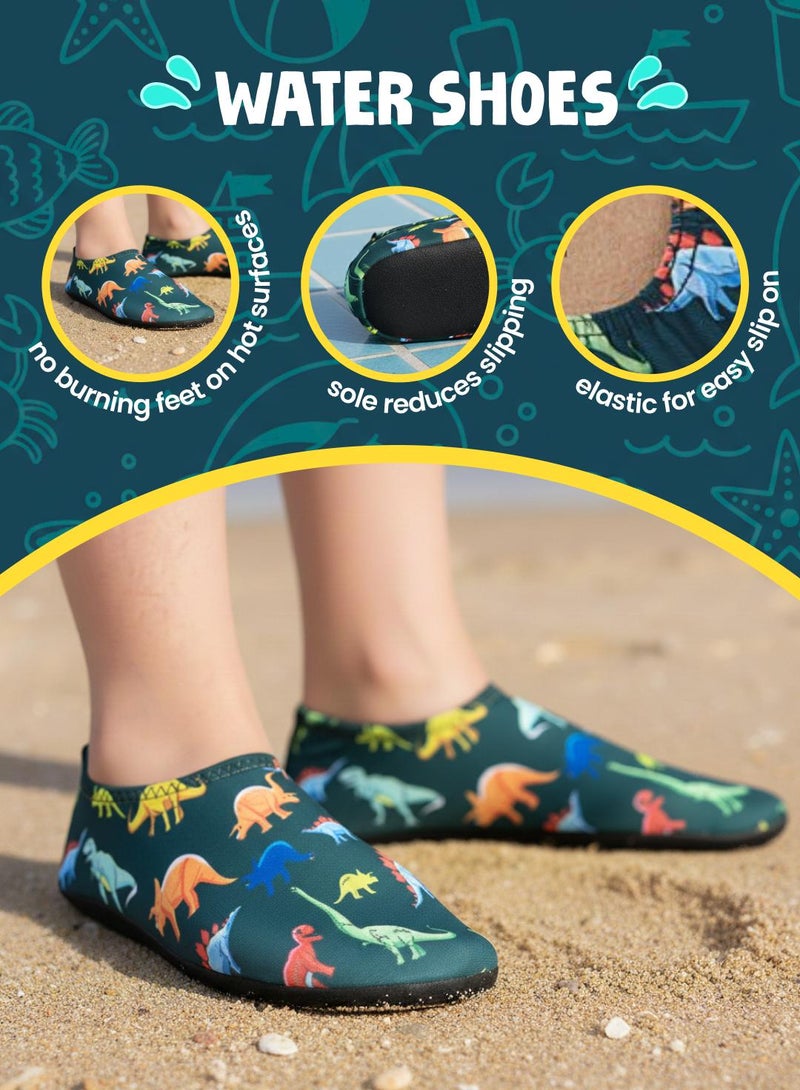 Slipstop Dino Kids Non Slip Water and Beach Shoes Lightweight Quick Dry Swim Ready Footwear for Babies and Children - Image 3