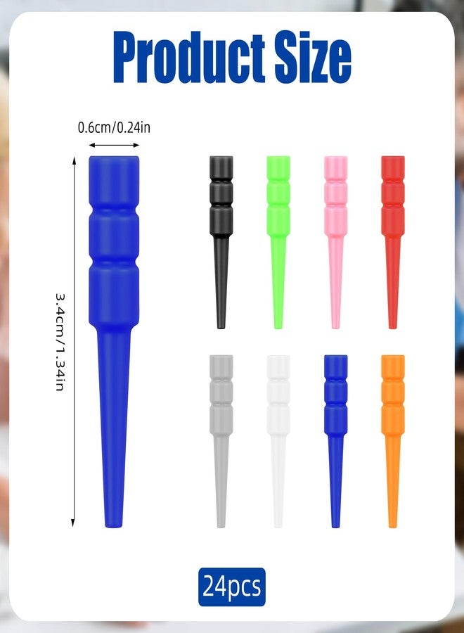 Pretwad 24 PCS Wooden Cribbage Pegs - 1/8 Inch Cribbage Board Pegs Game Pins for Traditional Cribbages Boards, 8 Colors Replacement Tapered Game Pegs Pins Cribbages Accessories - Image 2