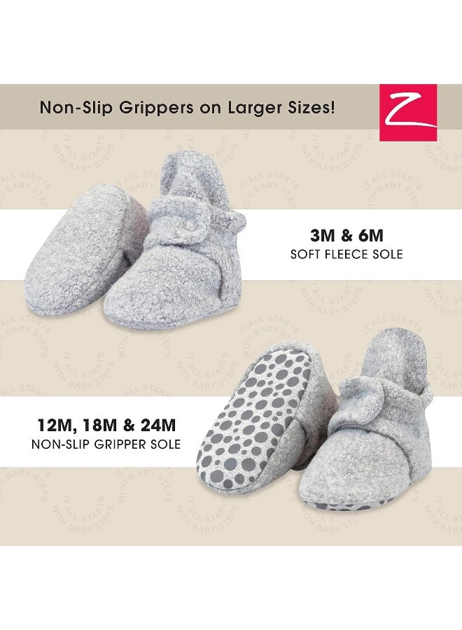 Zutano Cozie Fleece Baby Booties, Unisex, For Newborns and Infants - Image 2