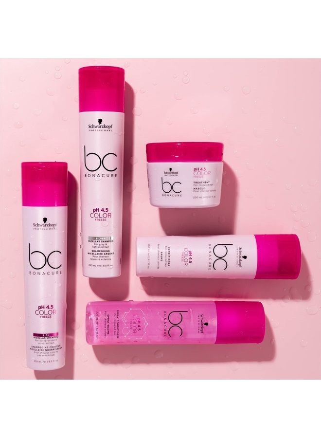 Schwarzkopf Professional Bonacure PH 4.5 Color Freeze Rich Shampoo Micellar, Oatmeal/Black, Unscented, 33.8 Fl Oz - Image 3