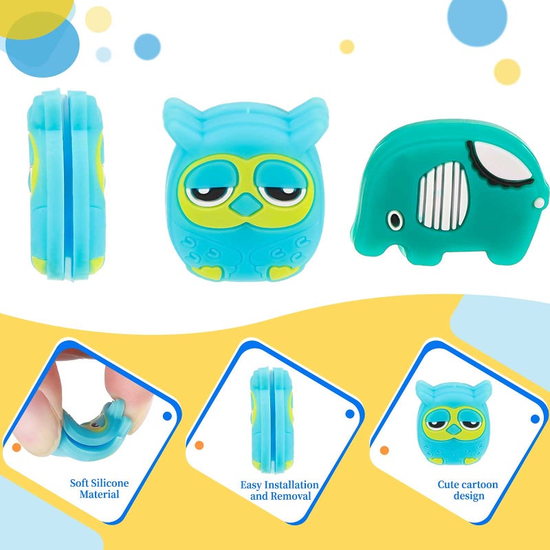 Chalyna 25 Pieces Tennis Racket Vibration Dampeners Silicone Tennis Dampeners Cartoon Vibration Dampeners for Tennis Racket Racquetball - Image 3