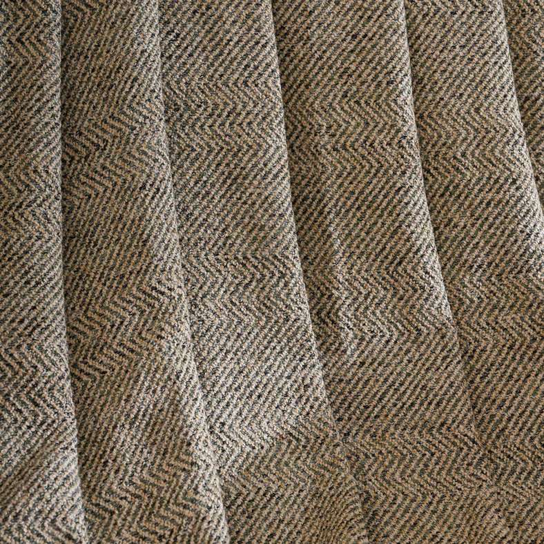 Pan Home Horizon Herringbone Throw With Fringes - Green - Image 3