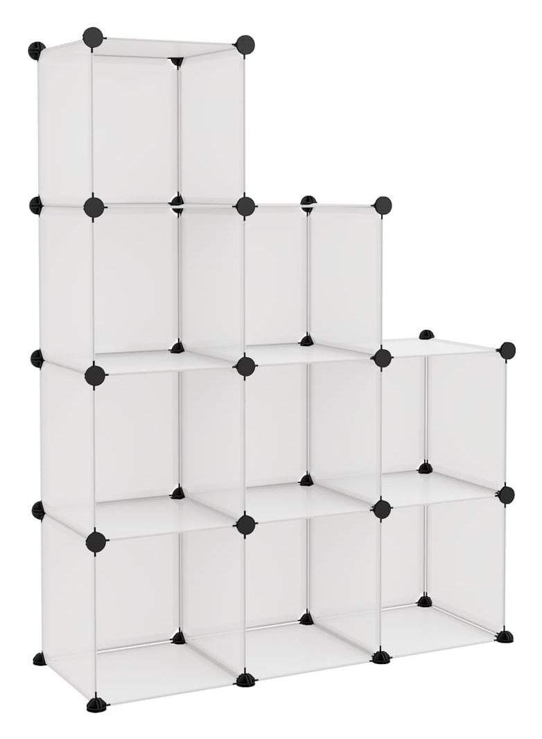 9-Cube Shoe Rack, DIY Plastic Storage Organizer - Image 1