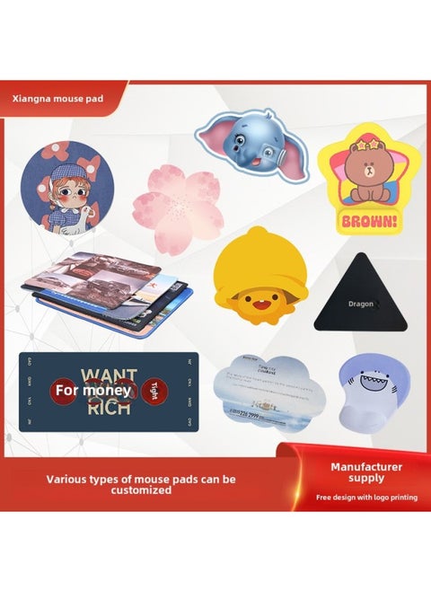 Game Mouse Pad Printable Logo Advertising Shortcut Key Cartoon Mouse Pad Edge Lock Computer Small Big Mouse Pad-Color:Gold