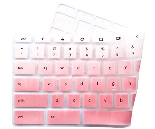 UHamn Keyboard Cover Compatible for HP Chromebook 14 G2 G3 G4 Series & HP Chromebook 14-ak 14-ca 14-db 14-X Series & HP Chromebook 11 G2/G3/G4/G5/G6 EE Series & HP Chromebook x360 11.6" - Pink Ombre - Image 3