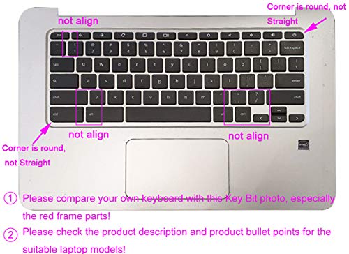 UHamn Keyboard Cover Compatible for HP Chromebook 14 G2 G3 G4 Series & HP Chromebook 14-ak 14-ca 14-db 14-X Series & HP Chromebook 11 G2/G3/G4/G5/G6 EE Series & HP Chromebook x360 11.6" - Pink Ombre - Image 2