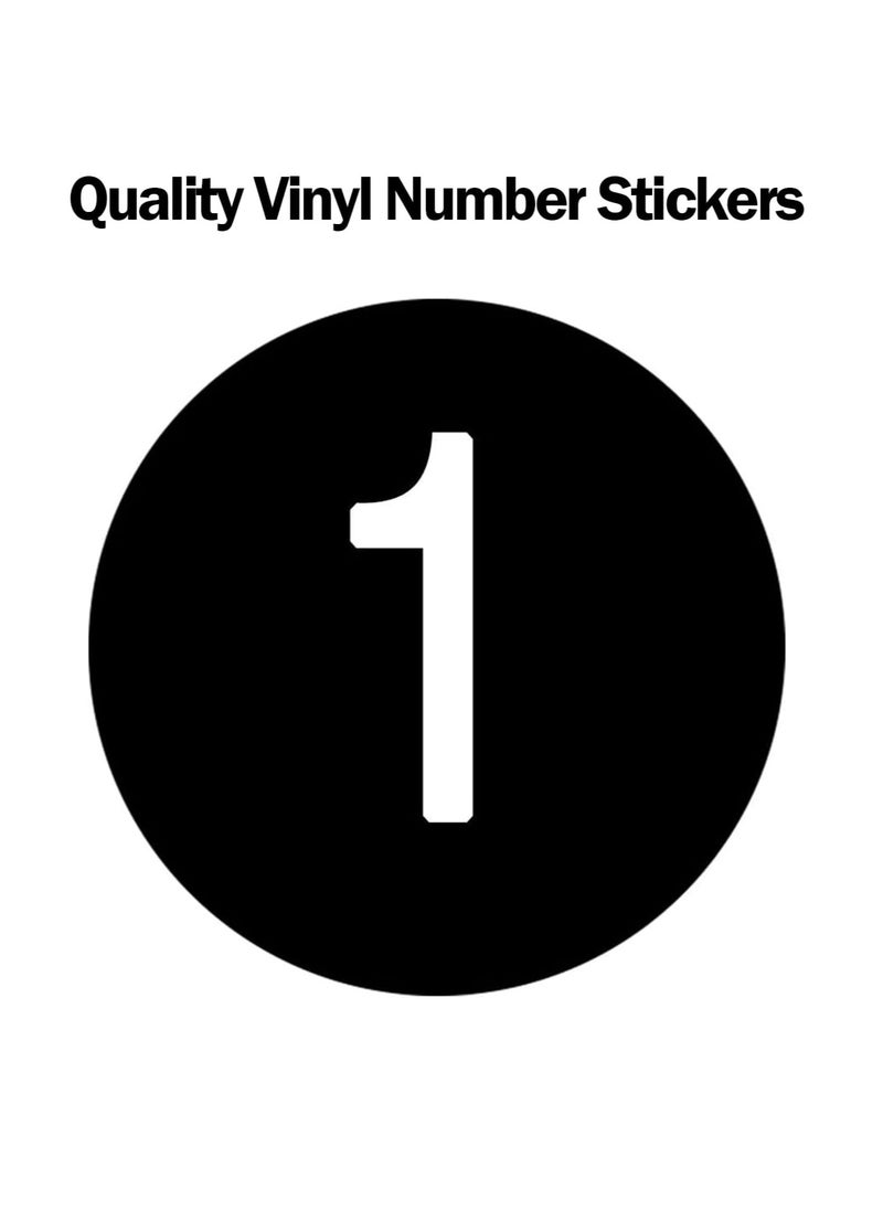 Oasisgalore 10 Sheets 1 to 50 Number Stickers Waterproof Number Labels for Indoor Outdoor Daily Storage Uses  - Image 2