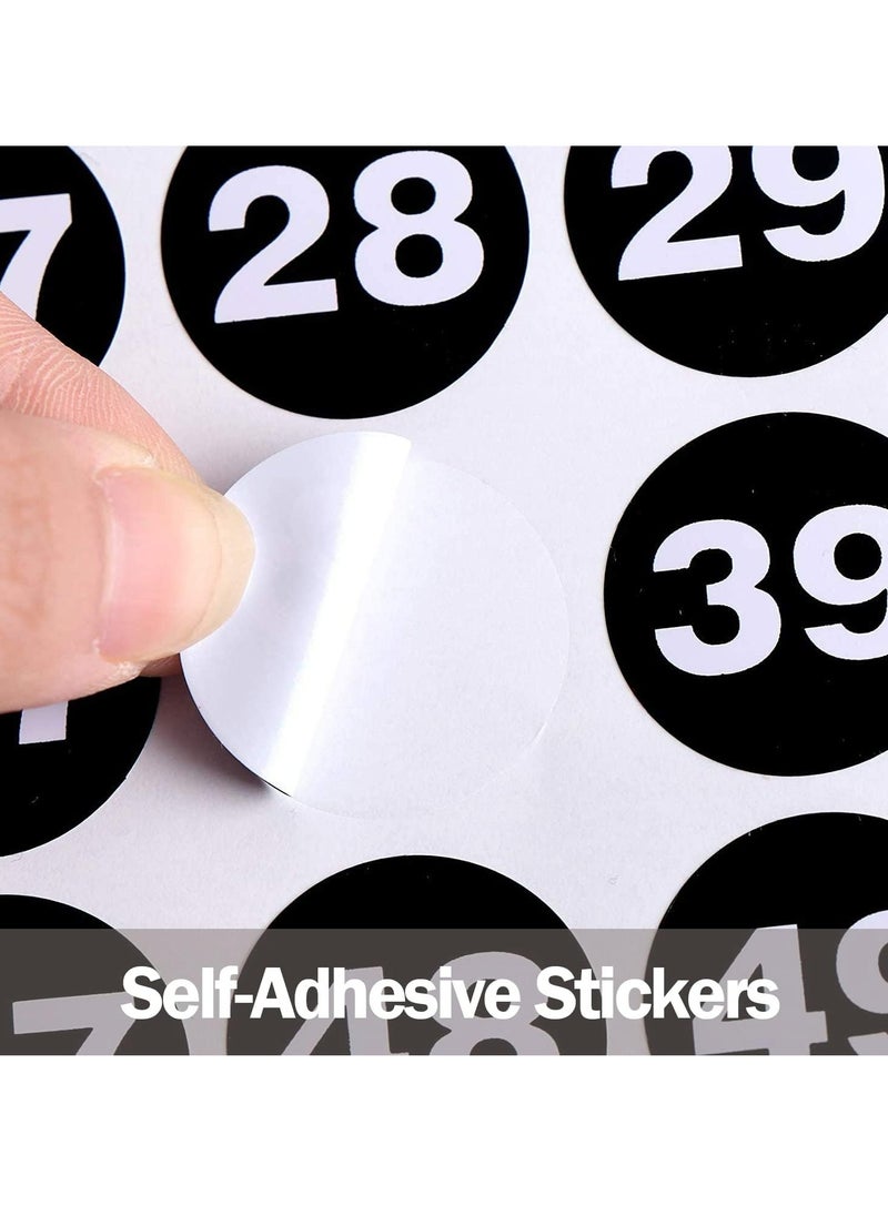 Oasisgalore 10 Sheets 1 to 50 Number Stickers Waterproof Number Labels for Indoor Outdoor Daily Storage Uses  - Image 3