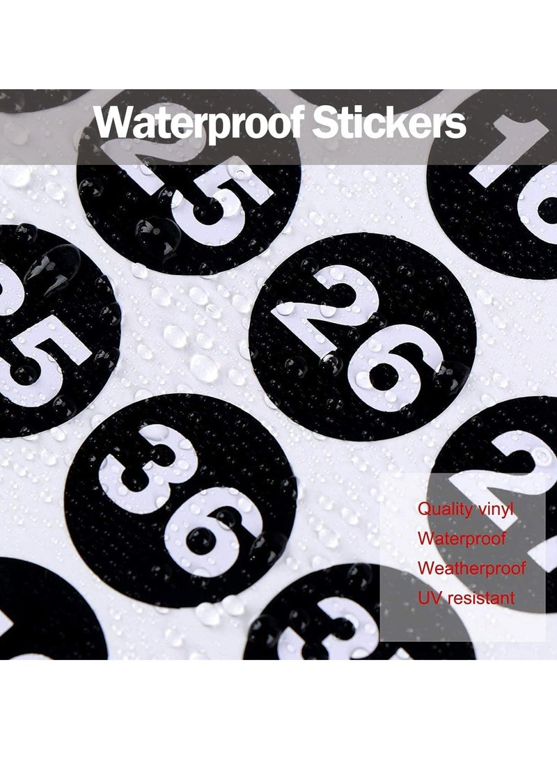 Oasisgalore 10 Sheets 1 to 50 Number Stickers Waterproof Number Labels for Indoor Outdoor Daily Storage Uses  - Image 4