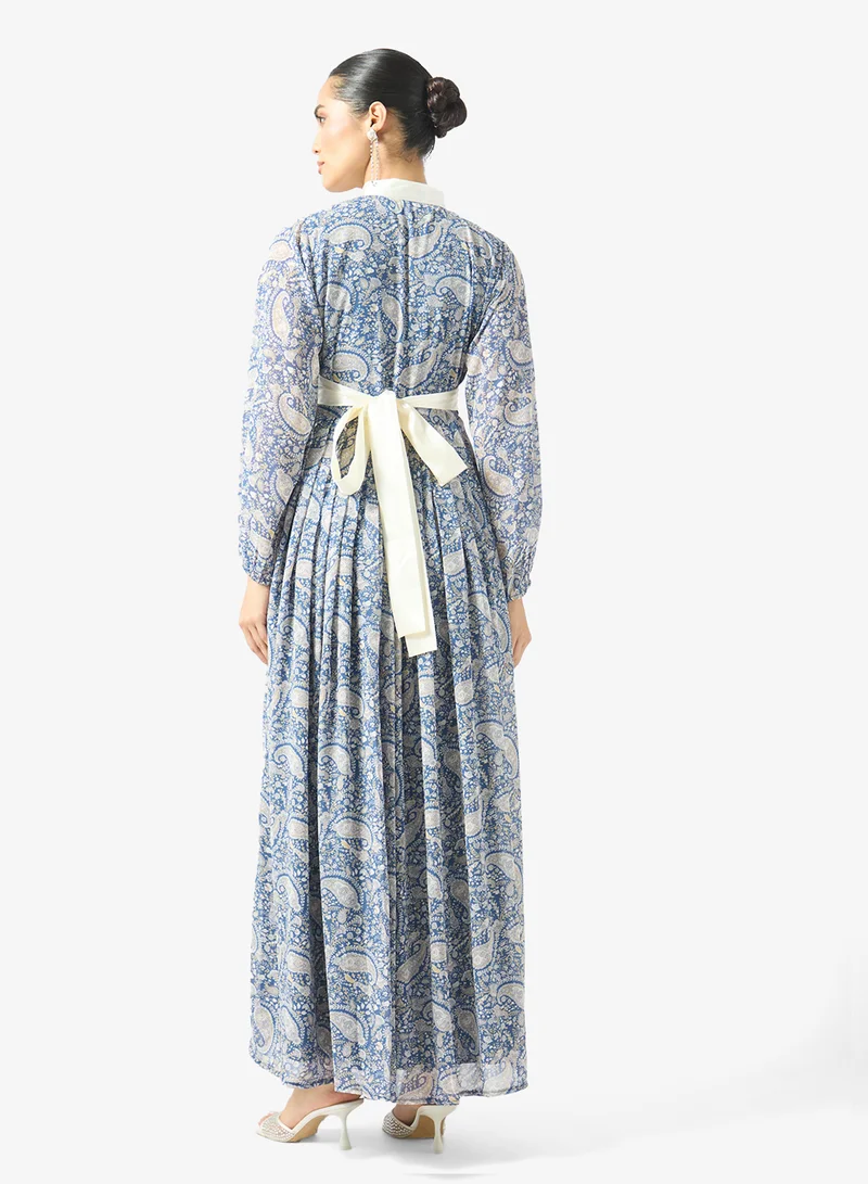 جولدن ابل Printed Jalabiya Dress