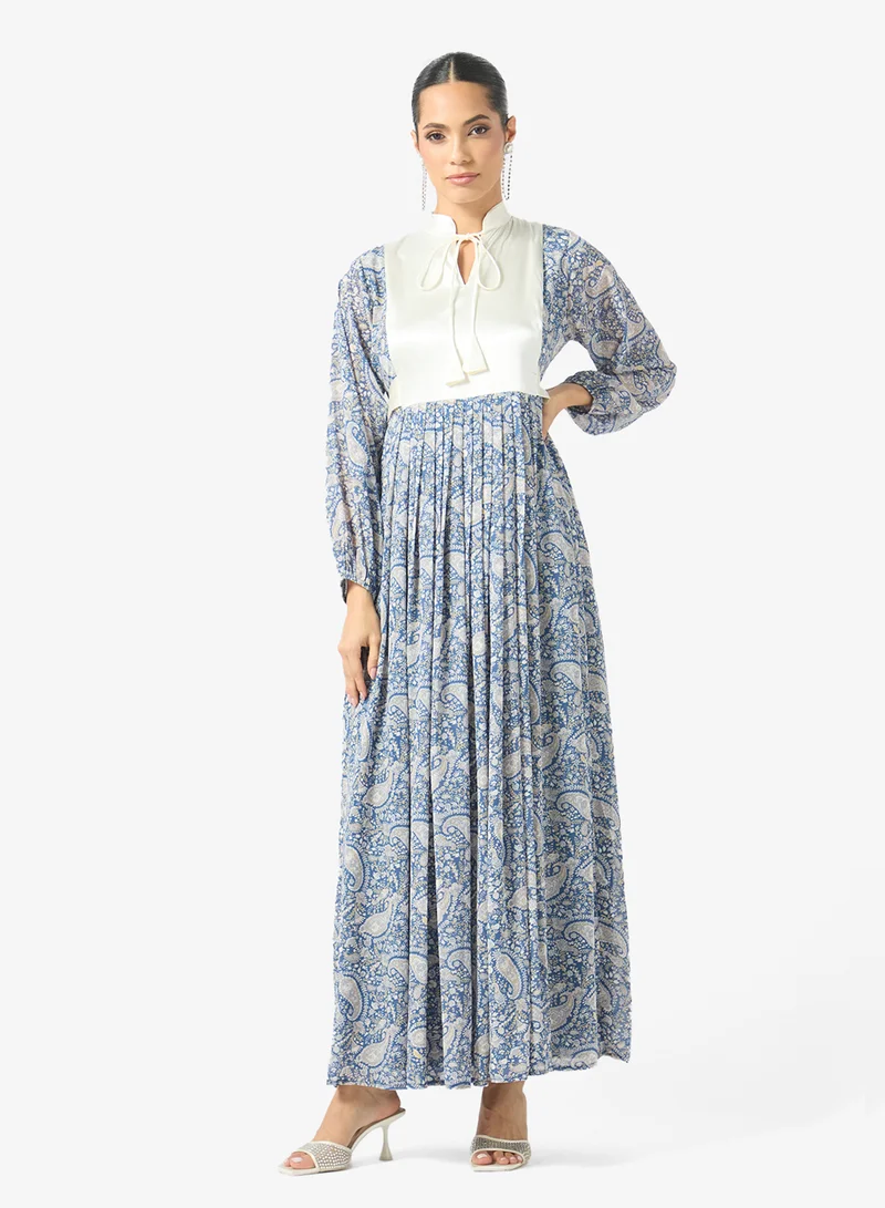 جولدن ابل Printed Jalabiya Dress