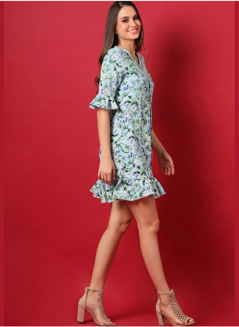 Campus Sutra Floral Print Dress