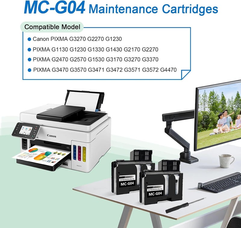YOUEXPERT MC-G04 Ink Maintenance Cartridge with New Chip MC G04 Use with MegaTank G3270 G2270 G1230 Printer (1 Pack) - Image 2