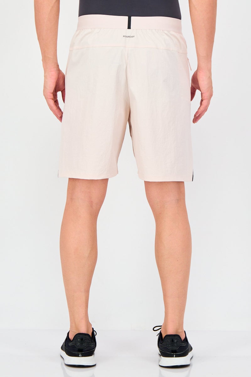 Adidas Men 7 Inseam Sportswear Fit Brand Logo Training Shorts, Light Peach - Image 3