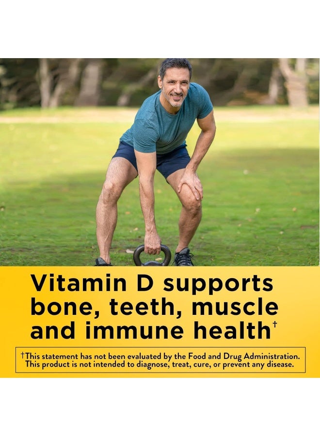 Nature Made Vitamin D3 K2, 5000 IU (125 mcg) Vitamin D, Dietary Supplement for Bone, Teeth, Muscle and Immune Health Support, 30 Softgels, 30 Day Supply - Image 2