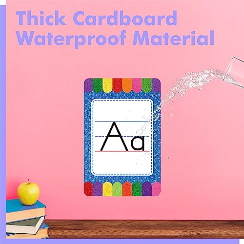 Gethelud Alphabet Bulletin Board Set, 37 PCS ABC Wall Decorations 26 Upper/Lower Case Letters plus 0-10 Numbers Small Posters for Preschool, Kindergarten Classroom Playroom Bedroom Decorations for Students - Image 4