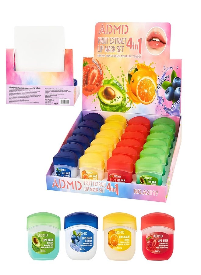 Yehenarn Lip Moisturizing Set, Lipstick, 24 Nourishing And Lip Balm Fruit Flavor Sets, Suitable For Dry Peeling, Dull, Lip Lines, Moisturizing And Repairing Lipstick - Image 1