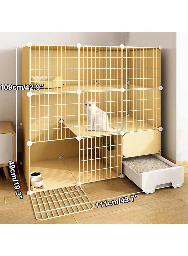 Cat Cages Indoor Large DIY Indoor Pet Home With Litter Box Cat Playpen Outside Cat Enclosure For Indoor Cats - Image 2