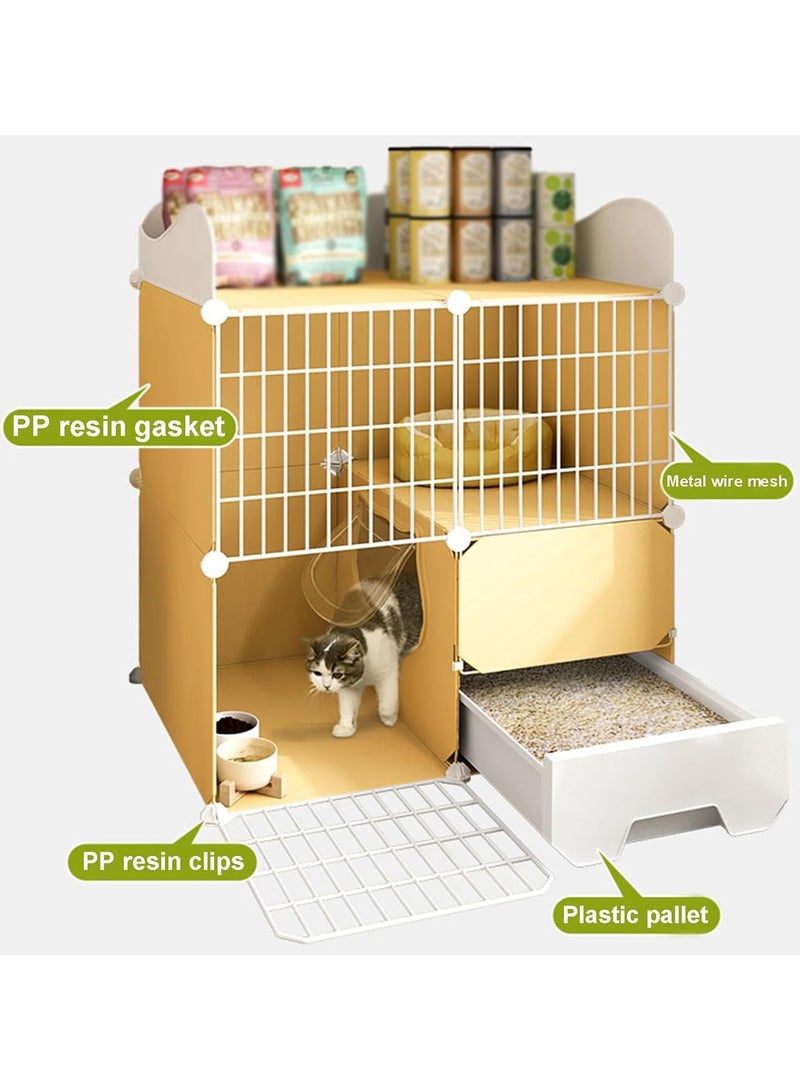 Cat Cages Indoor Large DIY Indoor Pet Home With Litter Box Cat Playpen Outside Cat Enclosure For Indoor Cats - Image 5