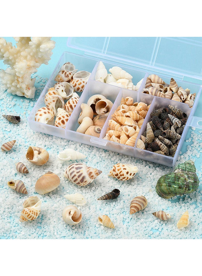 Depend 160PCS Open Back Natural Spiral Shell Beads - Spiral Conch Shells Charms - Beach Seashells Beads - Suitable For DIY Craft Jewelry Making - Home Or Wedding Decoration - Image 3