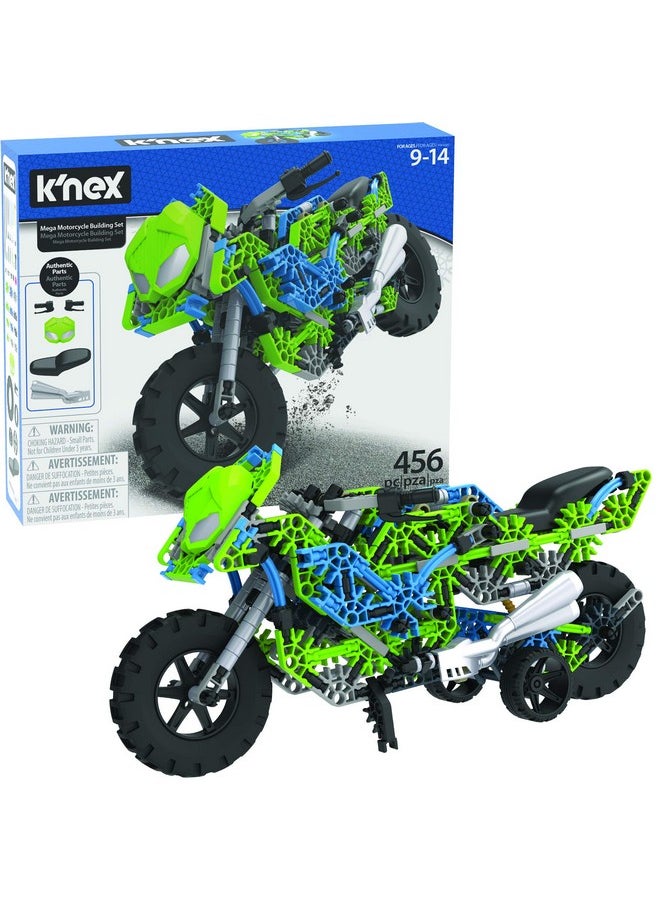 K'NEX K'NEX - Mega Motorcycle Building Set ‚ 456 Pieces, STEM Building, Working Suspension, Engineering Toy‚ Ages 9+  - Image 1