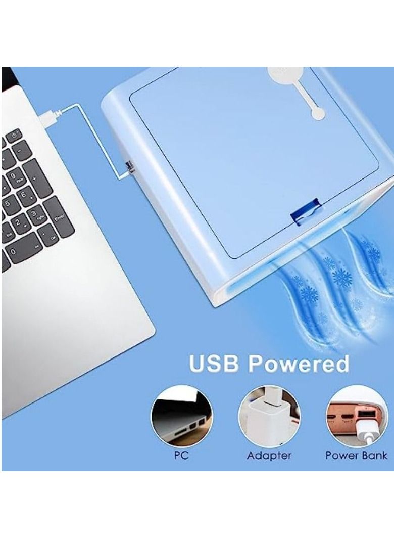 Cool Baby COOLBABY Portable Air Conditioner Personal Cooling Fan Large Capacity Water Tank Quiet Mini Air Conditioner Desktop Cooling Fan For Home Bedroom Travel and Office Energy Rating A - Image 5