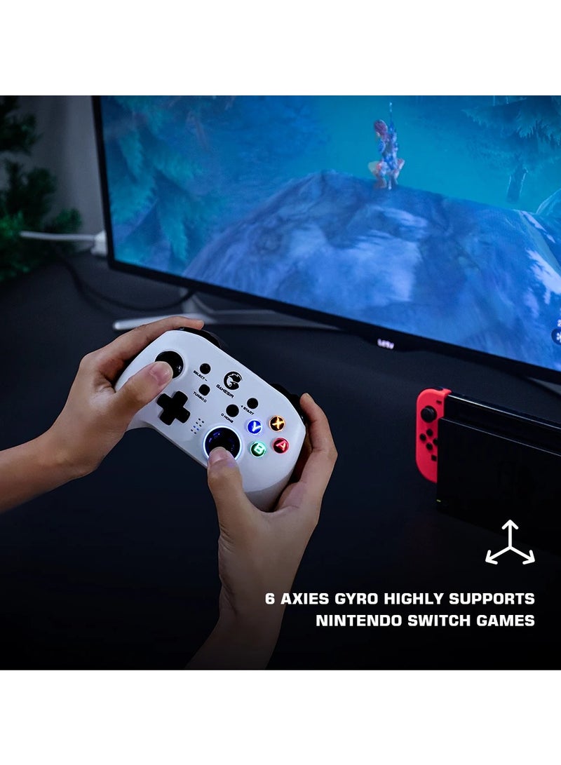 وحدة تحكم ألعاب T4 Pro بتقنية البلوتوث 2.4 جيجاهرتز لاسلكية لأجهزة Switch والكمبيوتر الشخصي والهواتف المحمولة والألعاب السحابية - Image 3