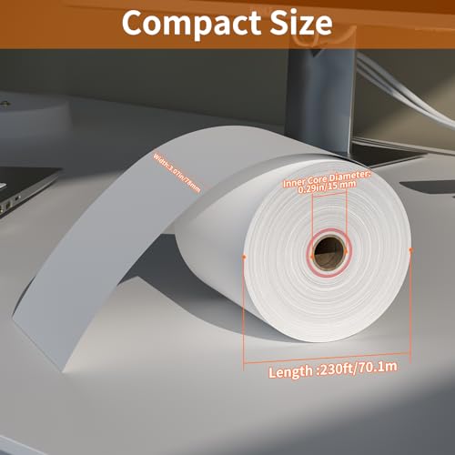 CLASSY Thermal Paper 3 1/8 x 230ft, 5 Rolls Receipt Paper for Cash Registers Printer, ATM Machine,Compatible with Wide Range of POS Systems for Small Business - Image 2