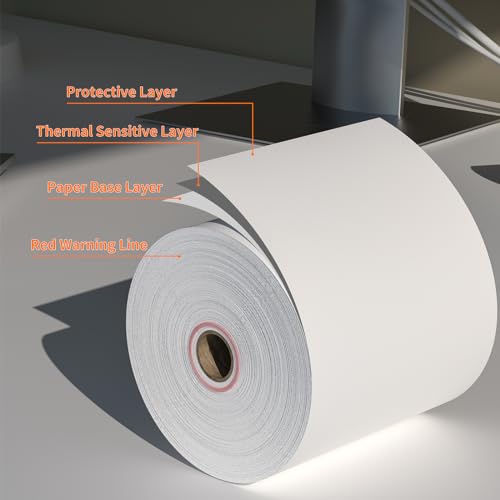 CLASSY Thermal Paper 3 1/8 x 230ft, 5 Rolls Receipt Paper for Cash Registers Printer, ATM Machine,Compatible with Wide Range of POS Systems for Small Business - Image 3