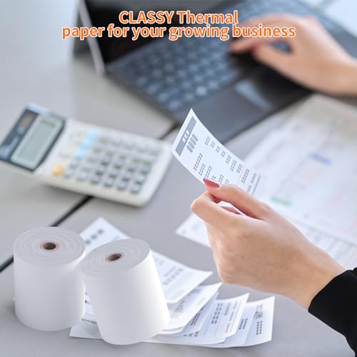 CLASSY Thermal Paper 3 1/8 x 230ft, 5 Rolls Receipt Paper for Cash Registers Printer, ATM Machine,Compatible with Wide Range of POS Systems for Small Business - Image 4