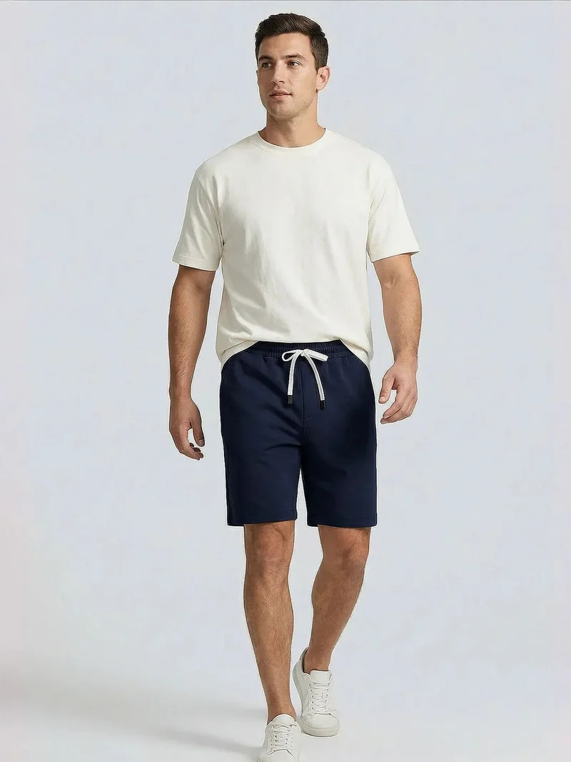 Tommylife Charcoal Grey TOMMY Men's Polyester-Elastane Shorts for Men | Best Price UAE