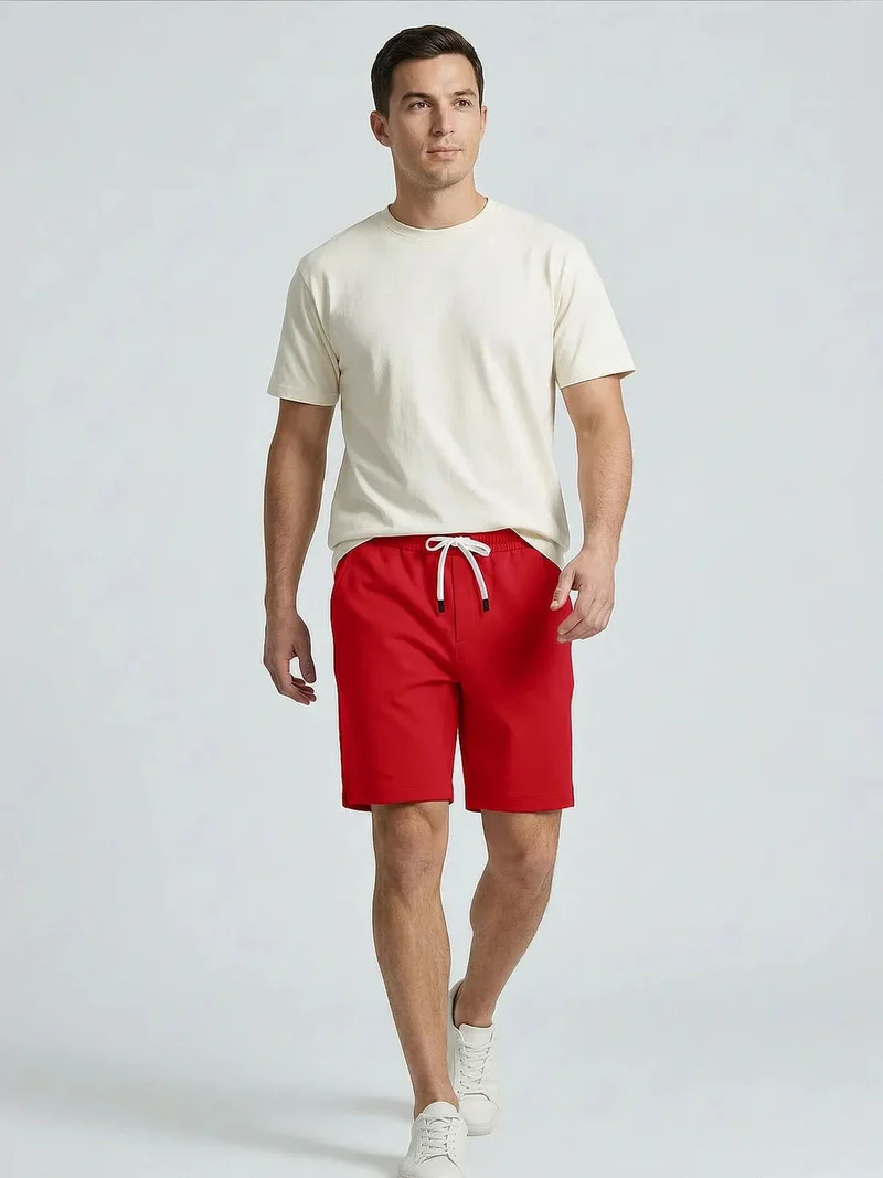 Tommylife Charcoal Grey TOMMY Men's Polyester-Elastane Shorts for Men | Best Price UAE