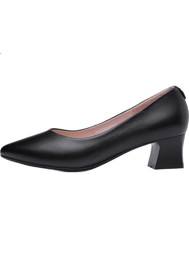 Strongman Women'S High Heels Commuter Single Shoes 5Cm Chunky Heel Business Shoes Jda170007 Black Size 40 - Image 1