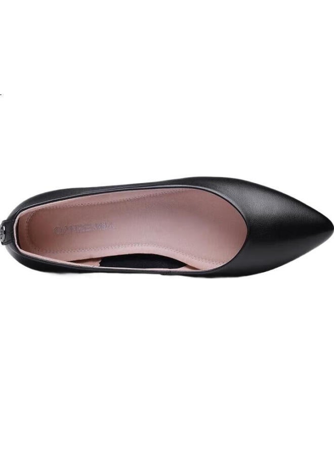 Strongman Women'S High Heels Commuter Single Shoes 5Cm Chunky Heel Business Shoes Jda170007 Black Size 40 - Image 2