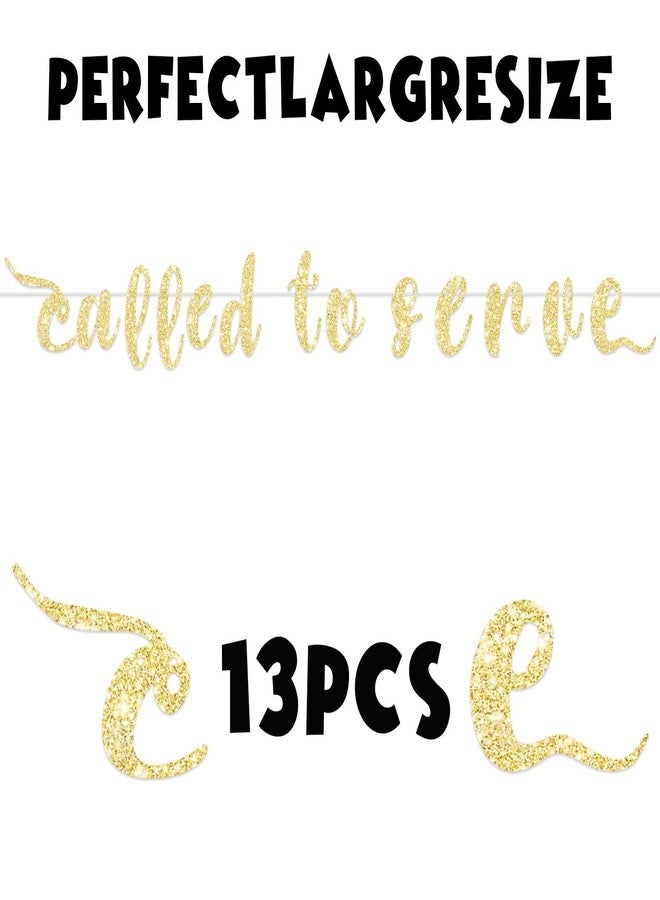 DZTRELFK Called To Serve Banner Backdrop Background Photo Booth Props Gold Glitter LDS Missionary Call Mission Call Theme Decor for Mission Farewell Party Back to School Party Favors Supplies Decorations - Image 4