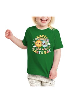 PRINTSHOP4ME Earth Day Girls T-Shirt-Round Neck Tshirt100% Cotton Fabric|Short Sleeve Tshirt|Earth Day Printed Tshirt|Gift For Earth Day Events  - Image 1