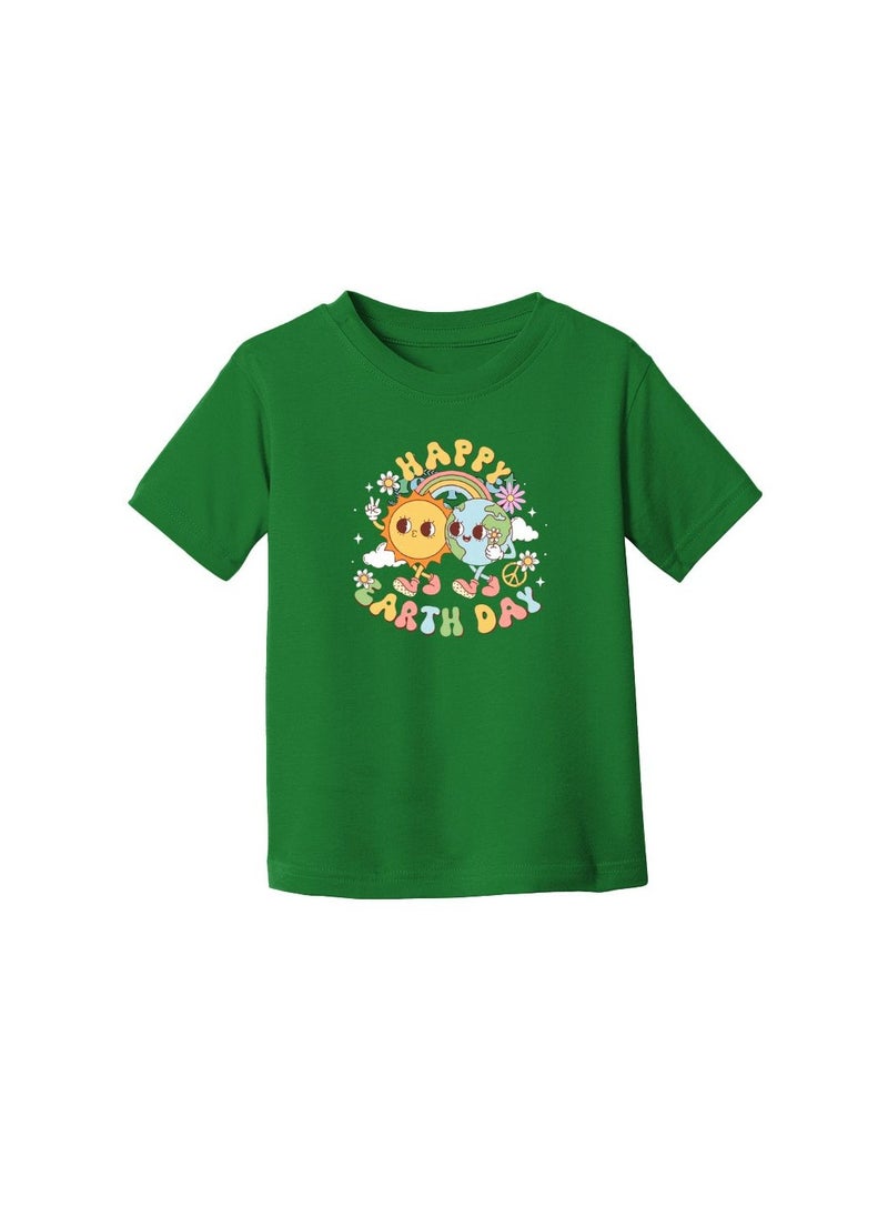 PRINTSHOP4ME Earth Day Girls T-Shirt-Round Neck Tshirt100% Cotton Fabric|Short Sleeve Tshirt|Earth Day Printed Tshirt|Gift For Earth Day Events  - Image 3