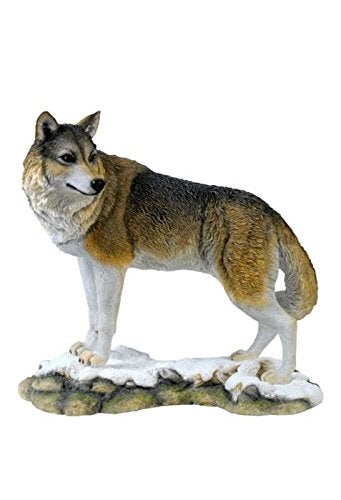 US 9.75 Inch Animal Figure Wolf Standing Looking Back Collectible Display - Image 4