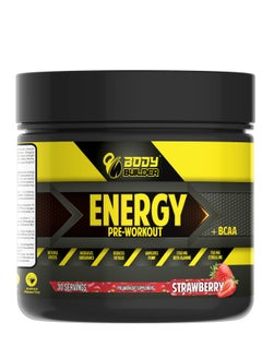 Energy Pre Workout Plus Bcaa Strawberry 30 Servings 240 G