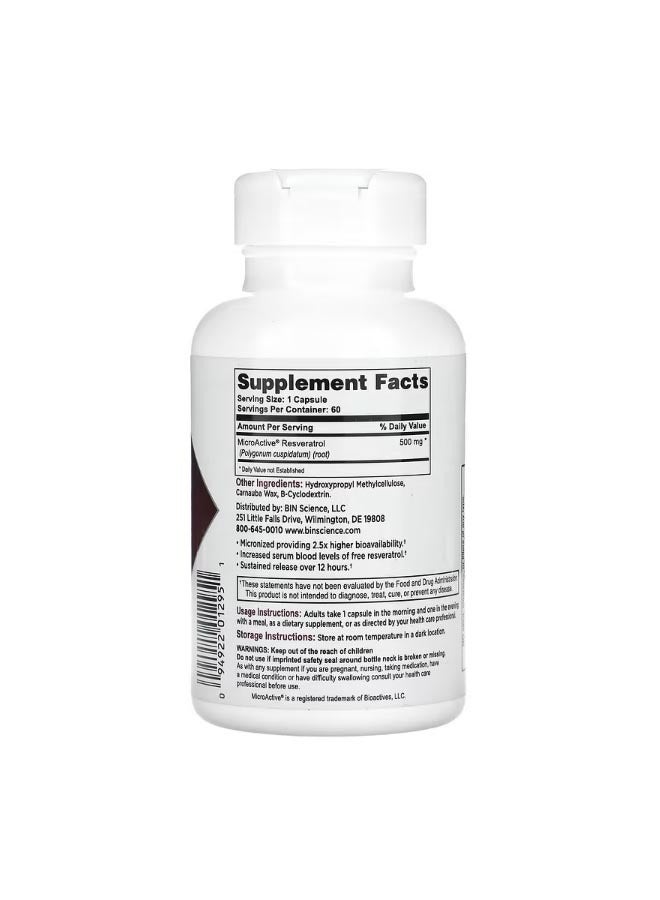 BIOTIVIA TransmaxTR MicroActiveResveratrol 60 Capsules - Image 2