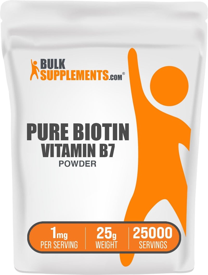 BulkSupplements مسحوق البيوتين النقي للشعر والبشرة والأظافر - Image 1