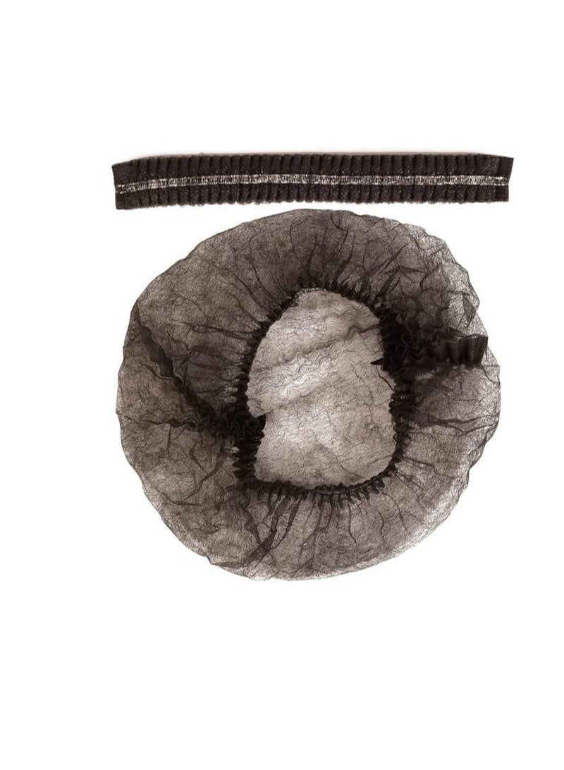 Disposable Bouffant Hair Net Kitchen Bathroom Cafeteria Restaurant Elastic Shower Cap Black 500pc - Image 3
