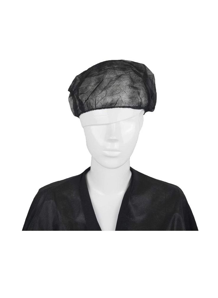Disposable Bouffant Hair Net Kitchen Bathroom Cafeteria Restaurant Elastic Shower Cap Black 500pc - Image 2