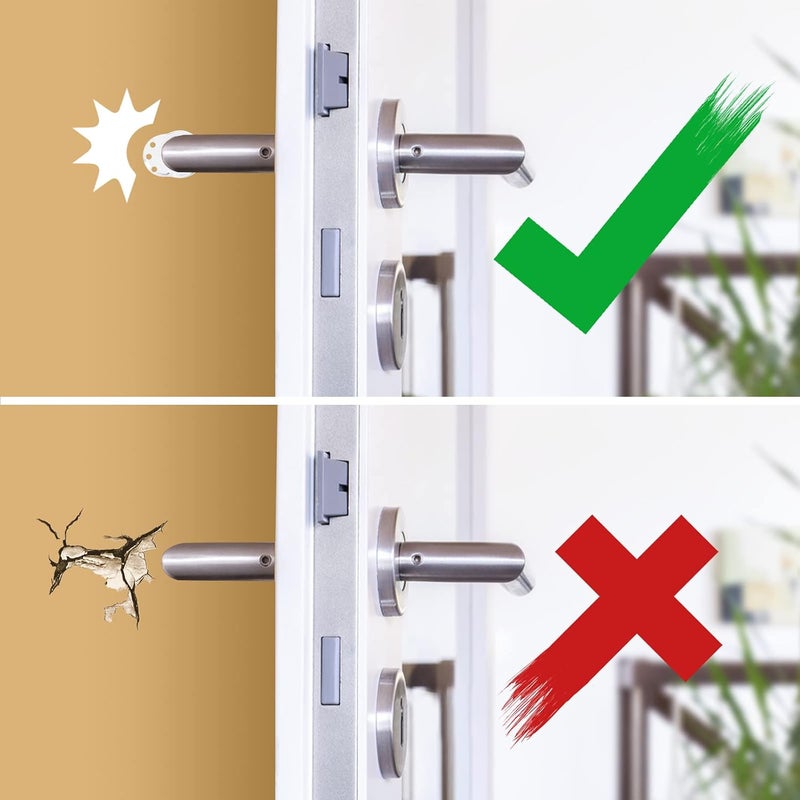 Bolatus 10 Pcs Door Handle Bumpers, PVC Door Handle Guard Transparent Door Handle Protectors to Buffer Walls and Stop Wall Damage (O-Shaped) - Image 4