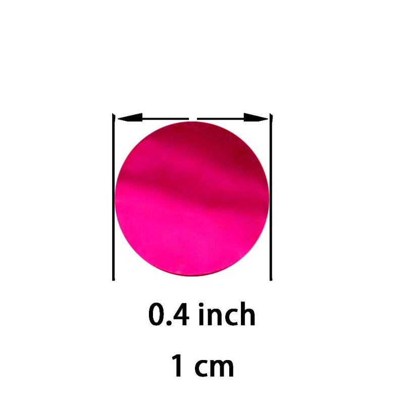AWESON PARTY Hot Pink Foil Metallic Round Table Decor - Circle Dots Mylar Scatter Confetti for Wedding, Bachelorette, Baby Shower & Girls Birthday Parties - 60g - Image 2