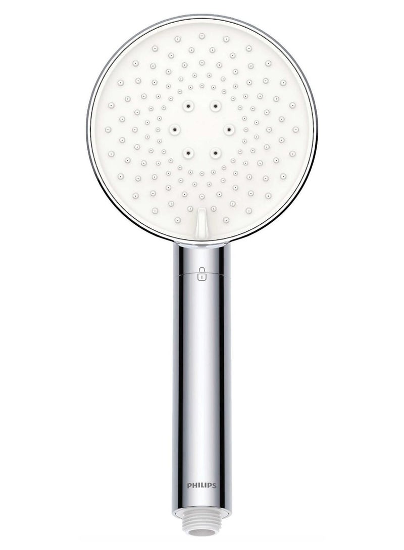 فيليبس رأس دش محمول بفلتر ACF من فيليبس، ثلاثة خيارات للرش، يقلل الكلور والشوائب (كروم) - Image 1