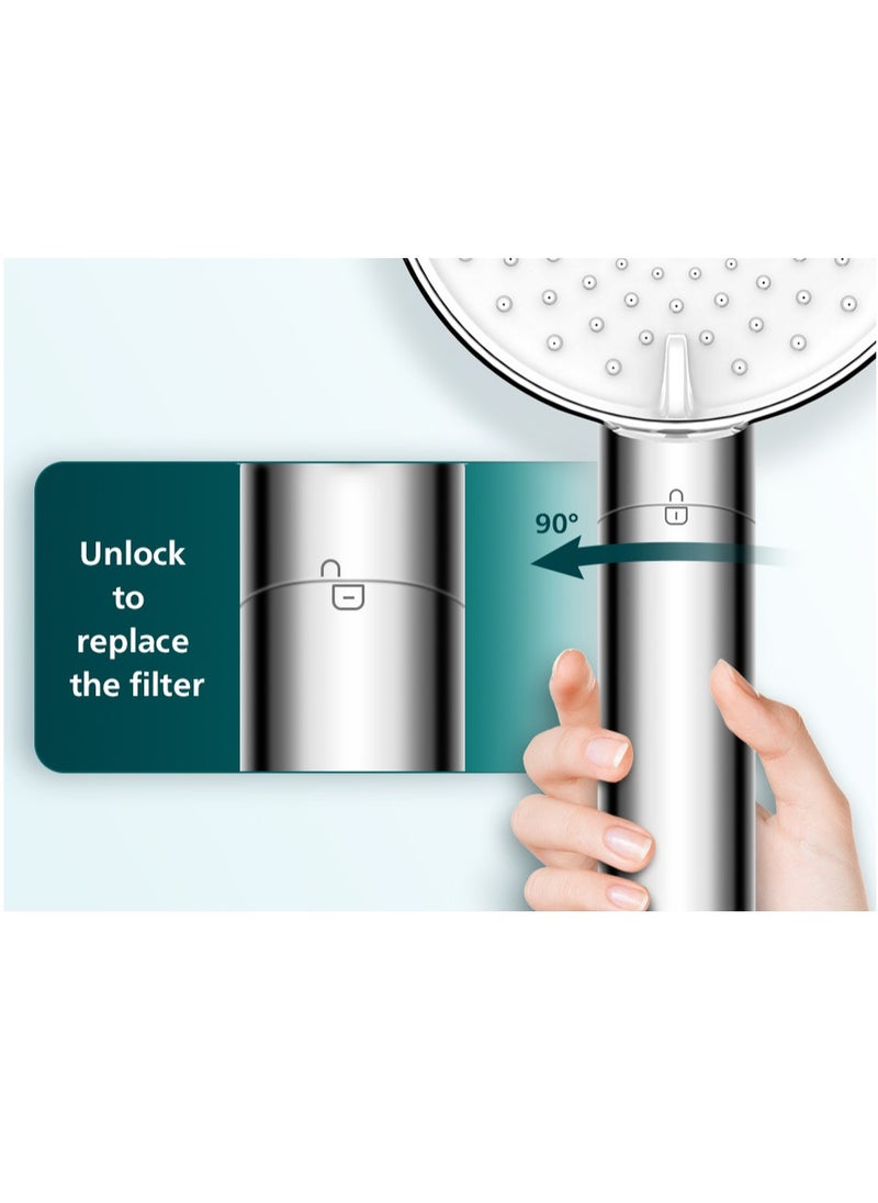 Philips - PHILIPS Filter ACF Handheld Shower head, Three spray modes, Reduce chlorine & Impurities (Chrome) - Image 1