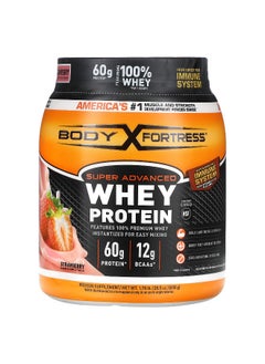 Body Fortress Body Fortress, Super Advanced Whey Protein, Strawberry , 1.78 lb (810 g)  - Image 1