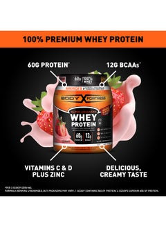 Body Fortress Body Fortress, Super Advanced Whey Protein, Strawberry , 1.78 lb (810 g)  - Image 3