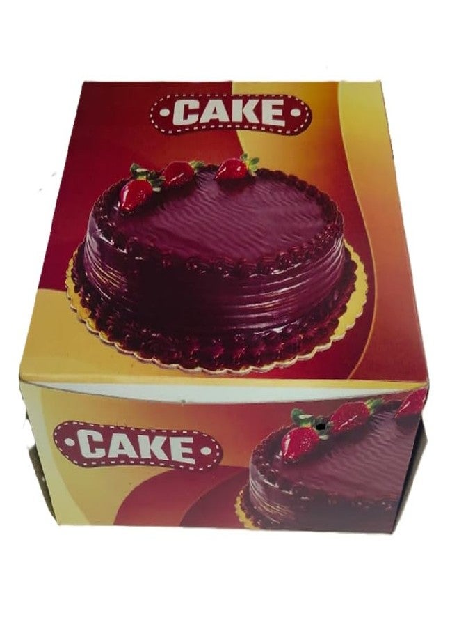 XilaMagic Paper Cake Box Set, 8x8x4 Inches, Gold, Pack of 10, Food Grade - Image 1